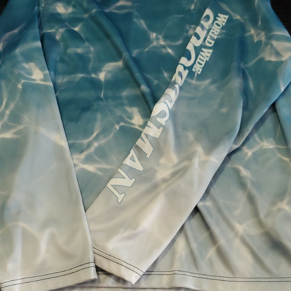Bass Pro Shops Blue Rashguard Swimwear Performance Fabric